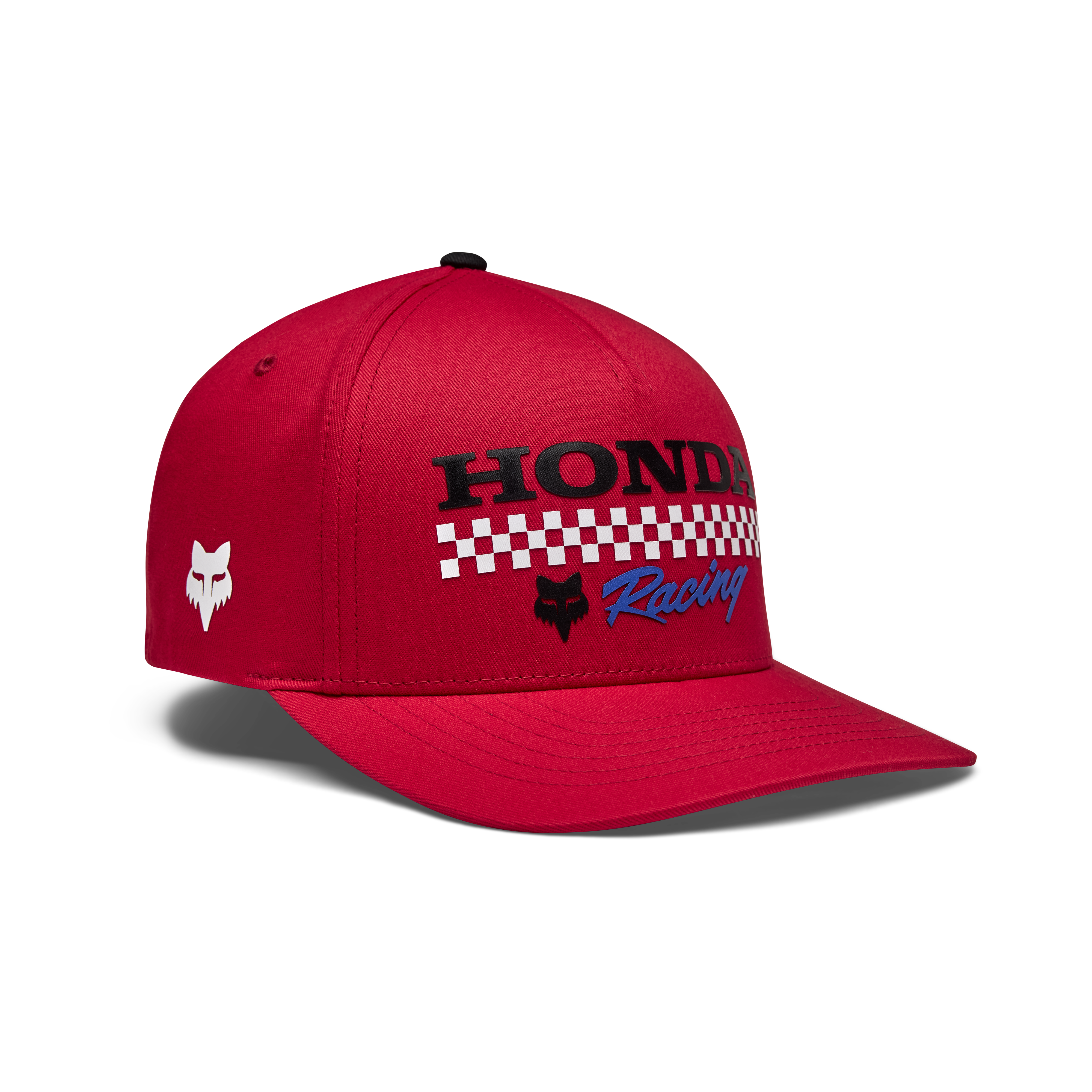Fox Apparel Red / S/M Fox X Honda Flexfit Hat 2025 33382-003 S/M Jorgensen Powersports