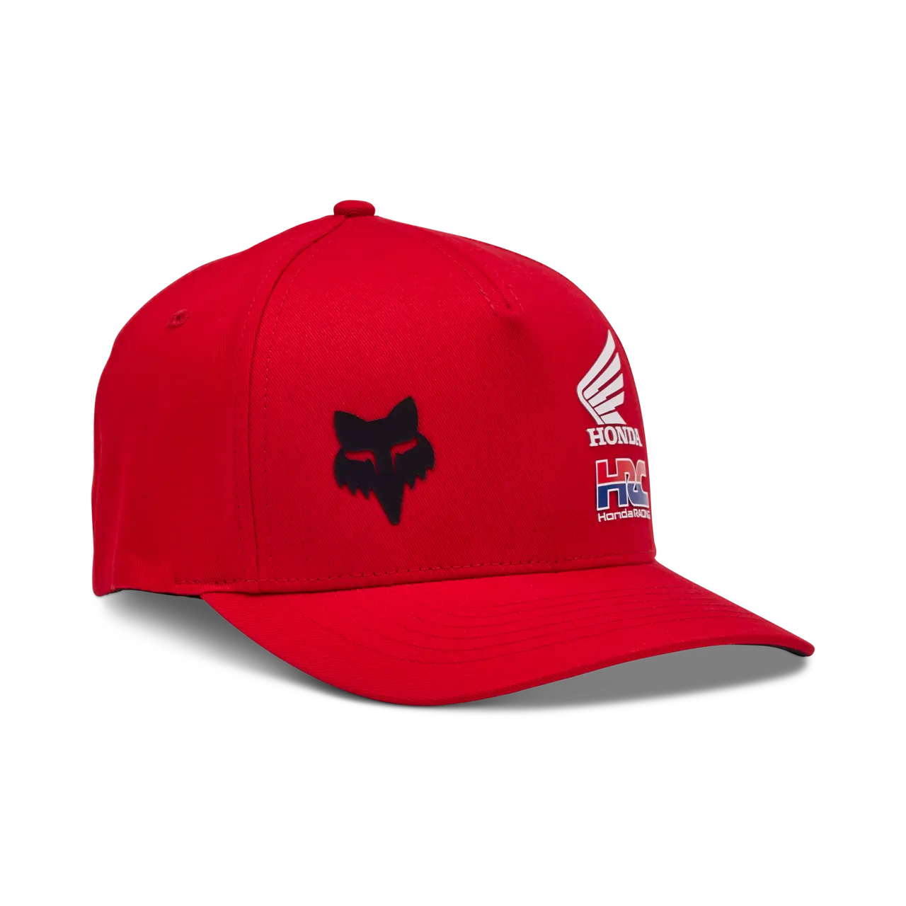 Fox Apparel Red / S/M Fox X Honda FlexFit Hat 32241-122-S/M 191972894534 Jorgensen Powersports