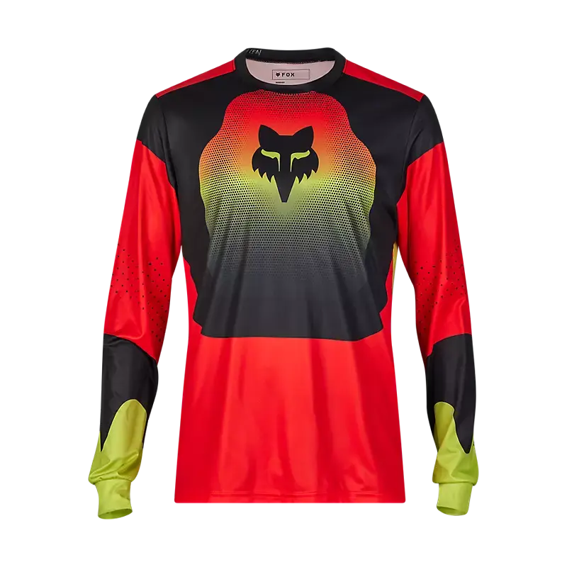Fox Apparel Red/Yellow / Small Fox Ranger Revise Long Sleeve Jersey 33066-080-S 191972910128 Jorgensen Powersports