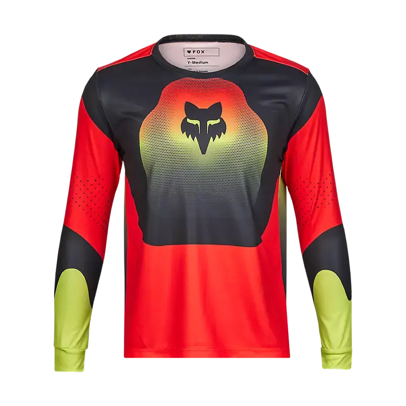 Fox Apparel Red/Yellow / Youth Small Fox Ranger Revise Long Sleeve Jersey Youth 33067-080-YS 191972910173 Jorgensen Powersports