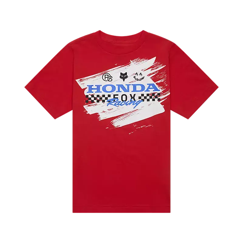 Fox Apparel Red / Youth Large Fox Racing x Honda Youth T-Shirt – 2025 Kids Graphic Tee 33568-003 YL Jorgensen Powersports