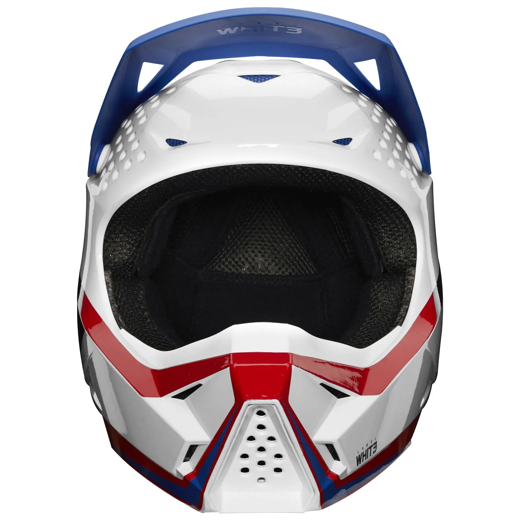 Fox Apparel Shift Youth Helmet - White/Red/Blue/Large 24563-574-YL Jorgensen Powersports