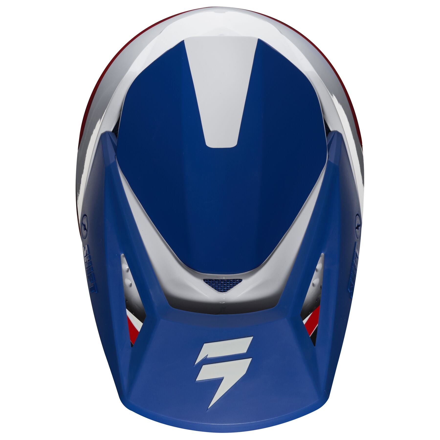 Fox Apparel Shift Youth Helmet - White/Red/Blue/Large 24563-574-YL Jorgensen Powersports