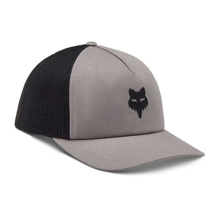Fox Apparel Steel Grey Fox Head Trucker Hat 2025 33143-172 OS Jorgensen Powersports