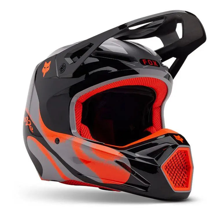 Fox Apparel Steel Grey / X-Small Fox V1 Emotion Helmet 33123-172-XS 191972962707 Jorgensen Powersports