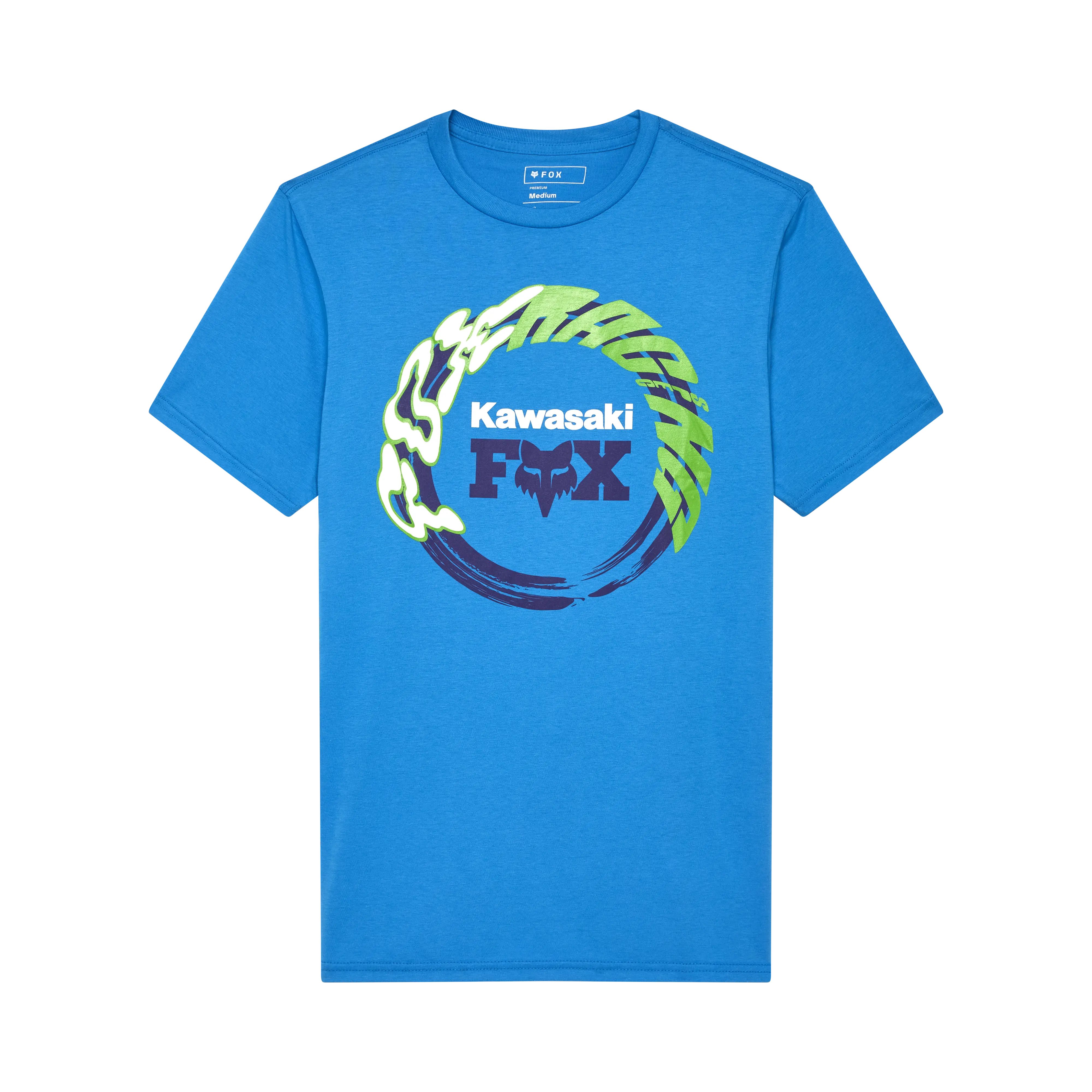 Fox Apparel True Blue / Medium Fox X Kawasaki Tee 33424-188 M Jorgensen Powersports