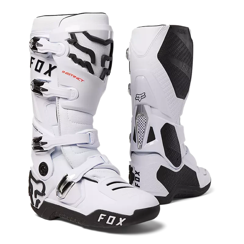 Fox Apparel White / 8 Fox Instinct 2.0 Boots 24347-008-8 191972712623 Jorgensen Powersports
