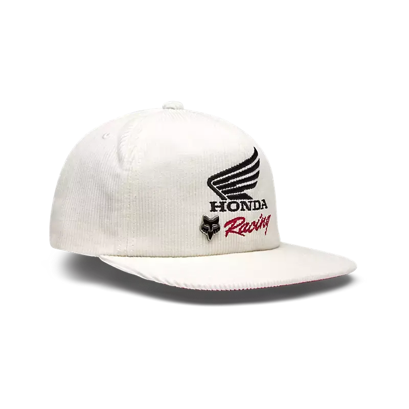FOX Apparel White FOX Honda Adjustable Hat 33390-008-OS 191972974571 Jorgensen Powersports