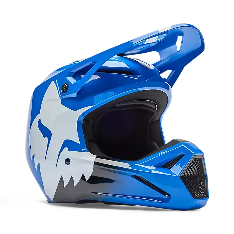 FOX helmet Blue / Youth Medium FOX Youth V1 Shield Helmet 36387-002-YM 198571030035 Jorgensen Powersports
