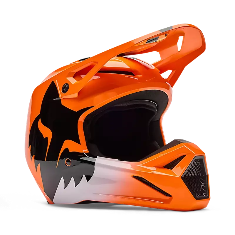 FOX helmet Orange / Youth Medium FOX Youth V1 Shield Helmet 36387-824-YM 198571035153 Jorgensen Powersports