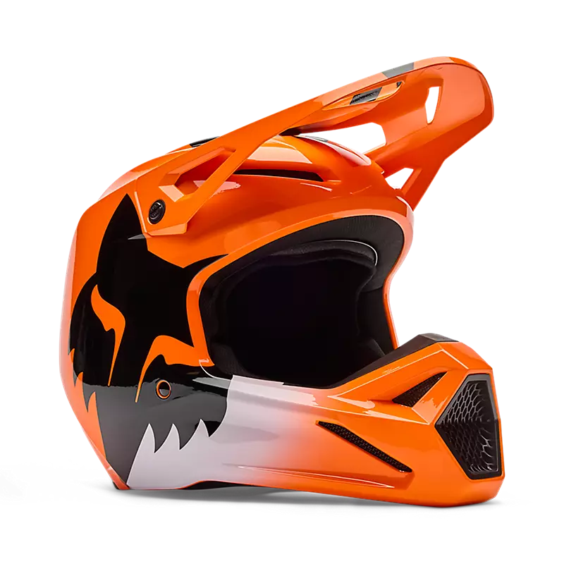 FOX helmet Orange / Youth Medium FOX Youth V1 Shield Helmet 36387-824-YM 198571035153 Jorgensen Powersports