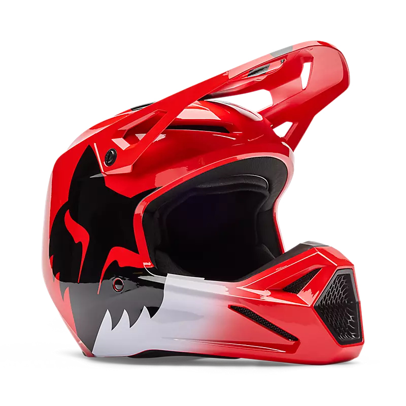 FOX helmet Red / Youth Medium FOX Youth V1 Shield Helmet 36387-110-YM 198571035542 Jorgensen Powersports