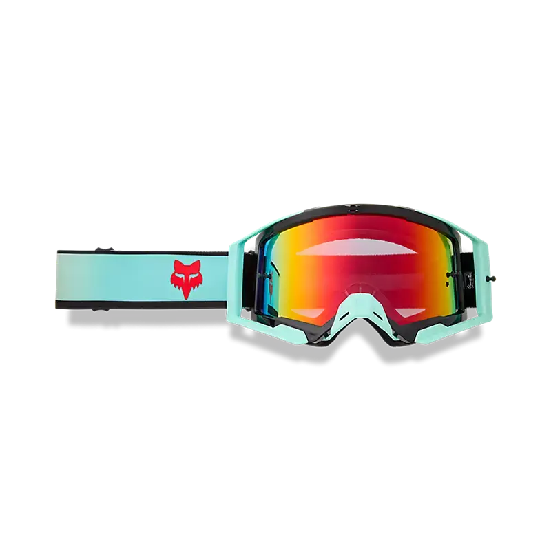 FOX Protection Blue FOX Airspace Drip Mirrored Lens Goggles 36414-295-OS 198571048146 Jorgensen Powersports