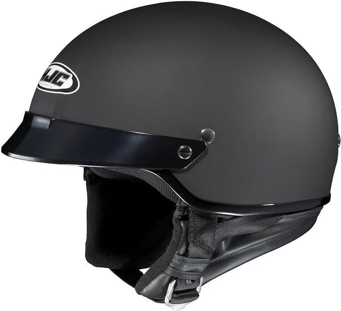 HJC Apparel Flat Black / Medium HJC CS-2N Motorcycle Half-Helmet 0821-0135-05 Jorgensen Powersports
