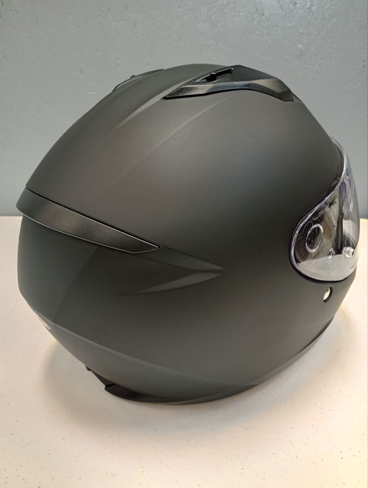 HJC Apparel HJC C10 Street Motorcycle Helmet (Semi Flat Black, Medium) USED 0825-0135-05 U 190501216601 Jorgensen Powersports