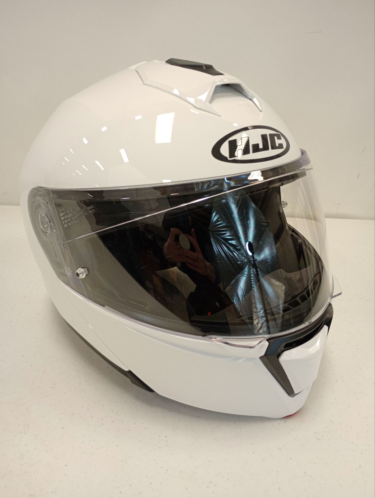 HJC Apparel HJC i90 Street Helmet (White, X-Large) Defect 0843-0109-07 U Jorgensen Powersports