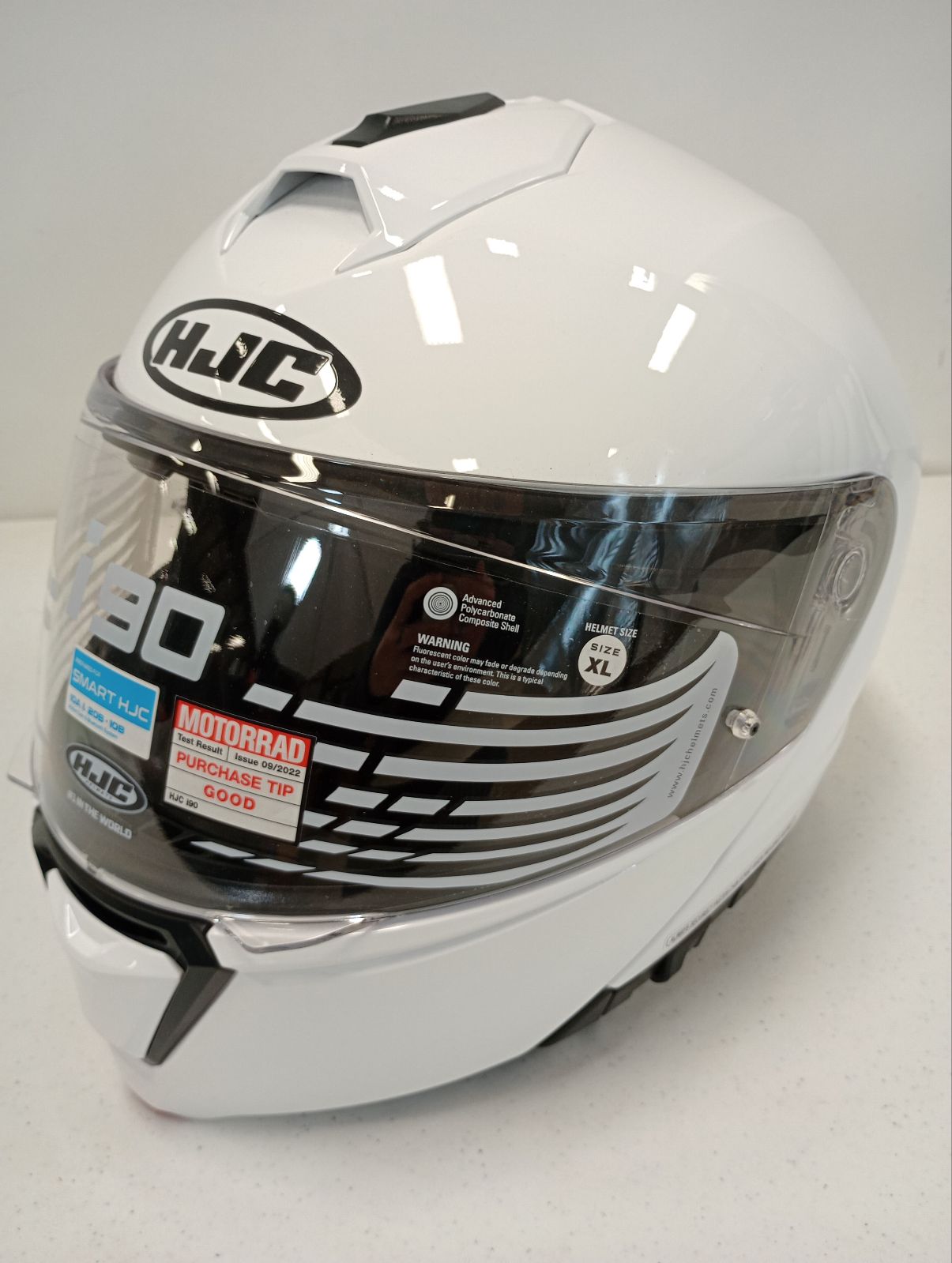 HJC Apparel HJC i90 Street Helmet (White, X-Large) USED 0843-0109-07 U1 Jorgensen Powersports