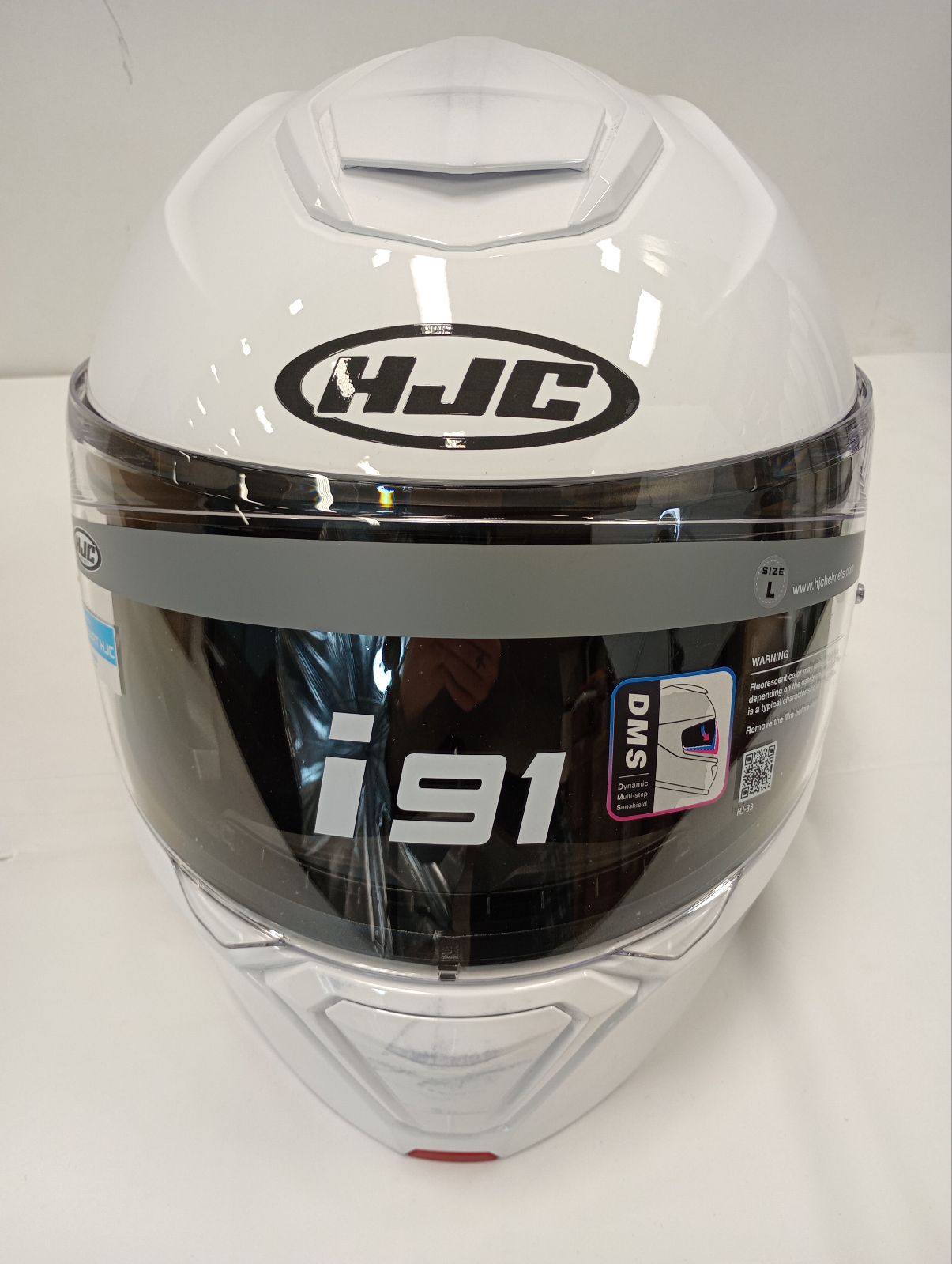 HJC Apparel HJC i91 Modular Helmet (Large, White) USED 0848-0109-06 U B09385MLW3 Jorgensen Powersports