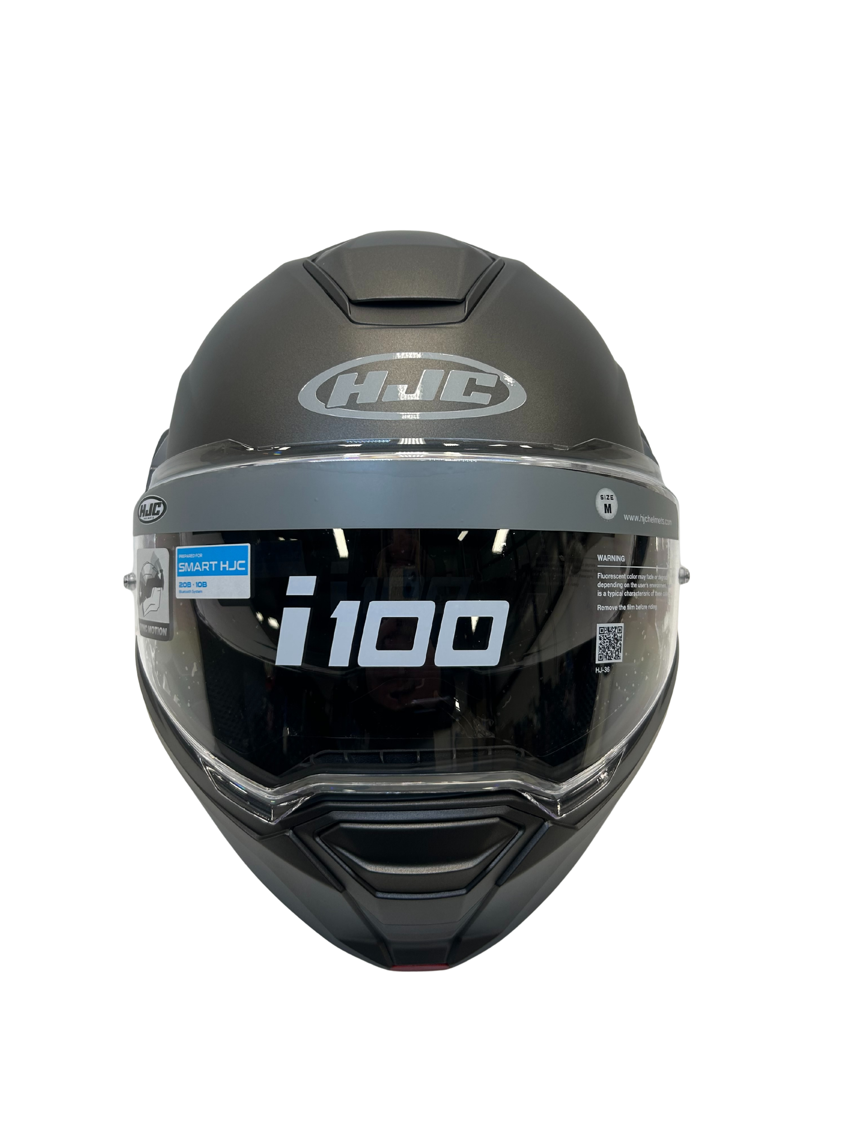 HJC helmet HJC i100 Helmet Flat Titanium Size Medium USED 0811-0147-05 U Jorgensen Powersports