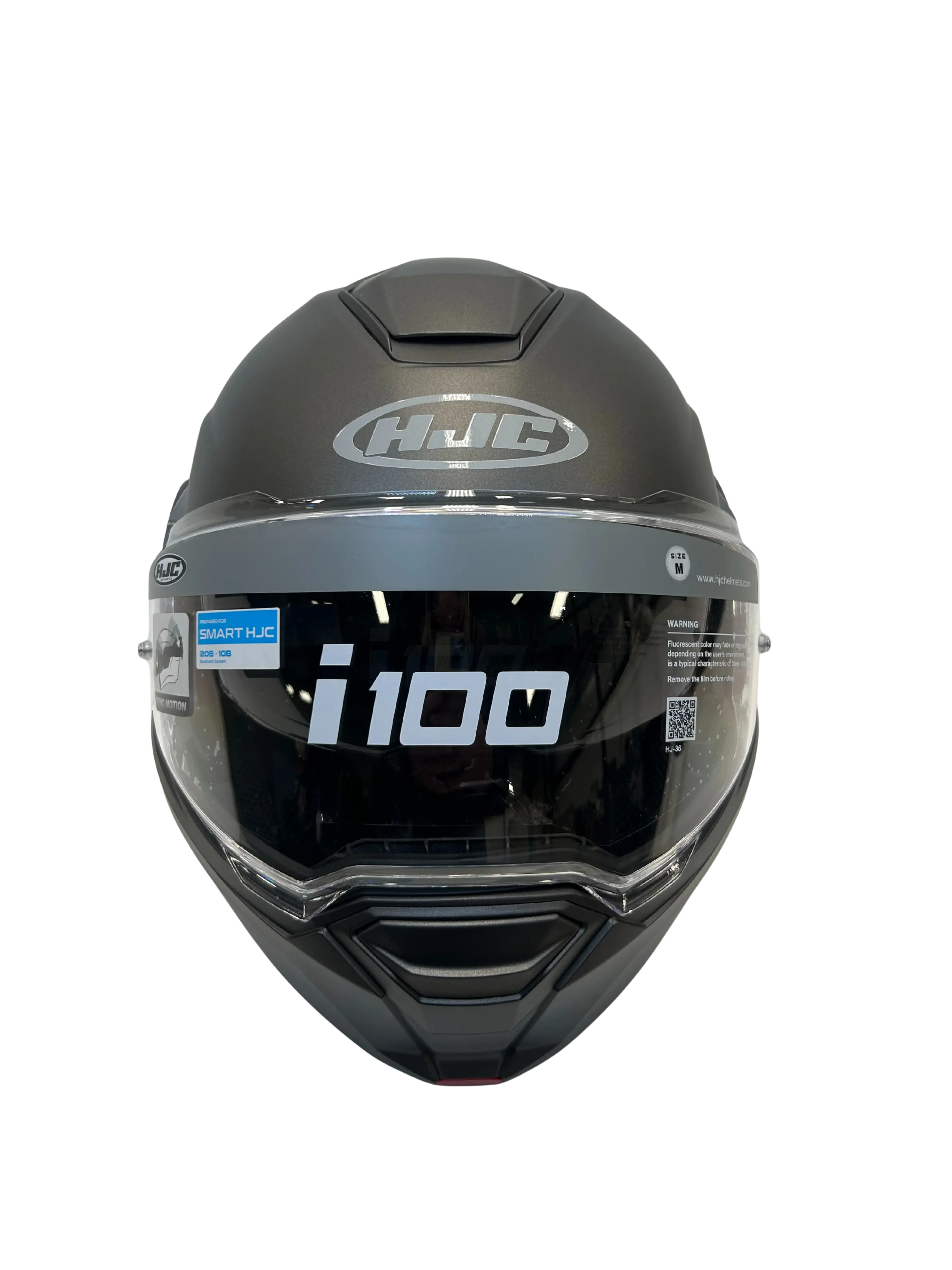 HJC helmet HJC i100 Helmet Flat Titanium Size Medium USED 0811-0147-05 U Jorgensen Powersports