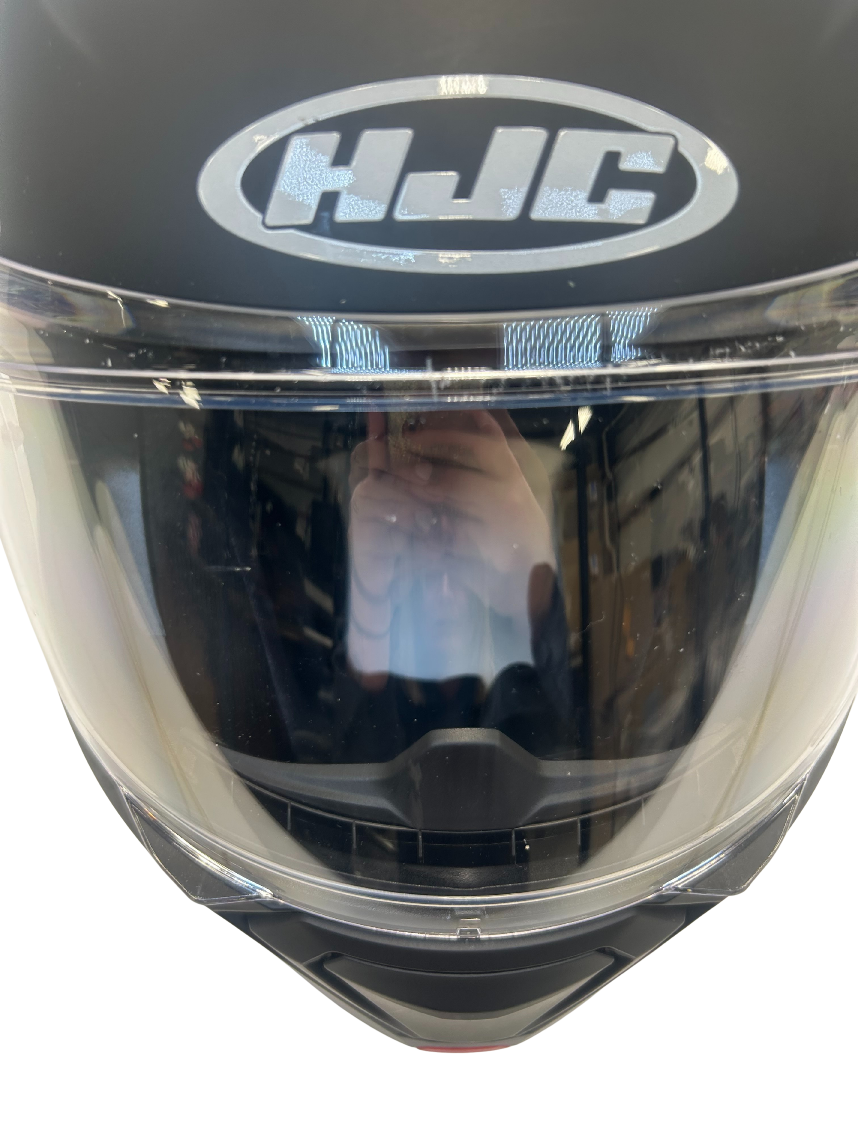 HJC helmet HJC i91 Modular Street Motorcycle Helmet Matte Black Size XL USED 0848-0135-07 U Jorgensen Powersports