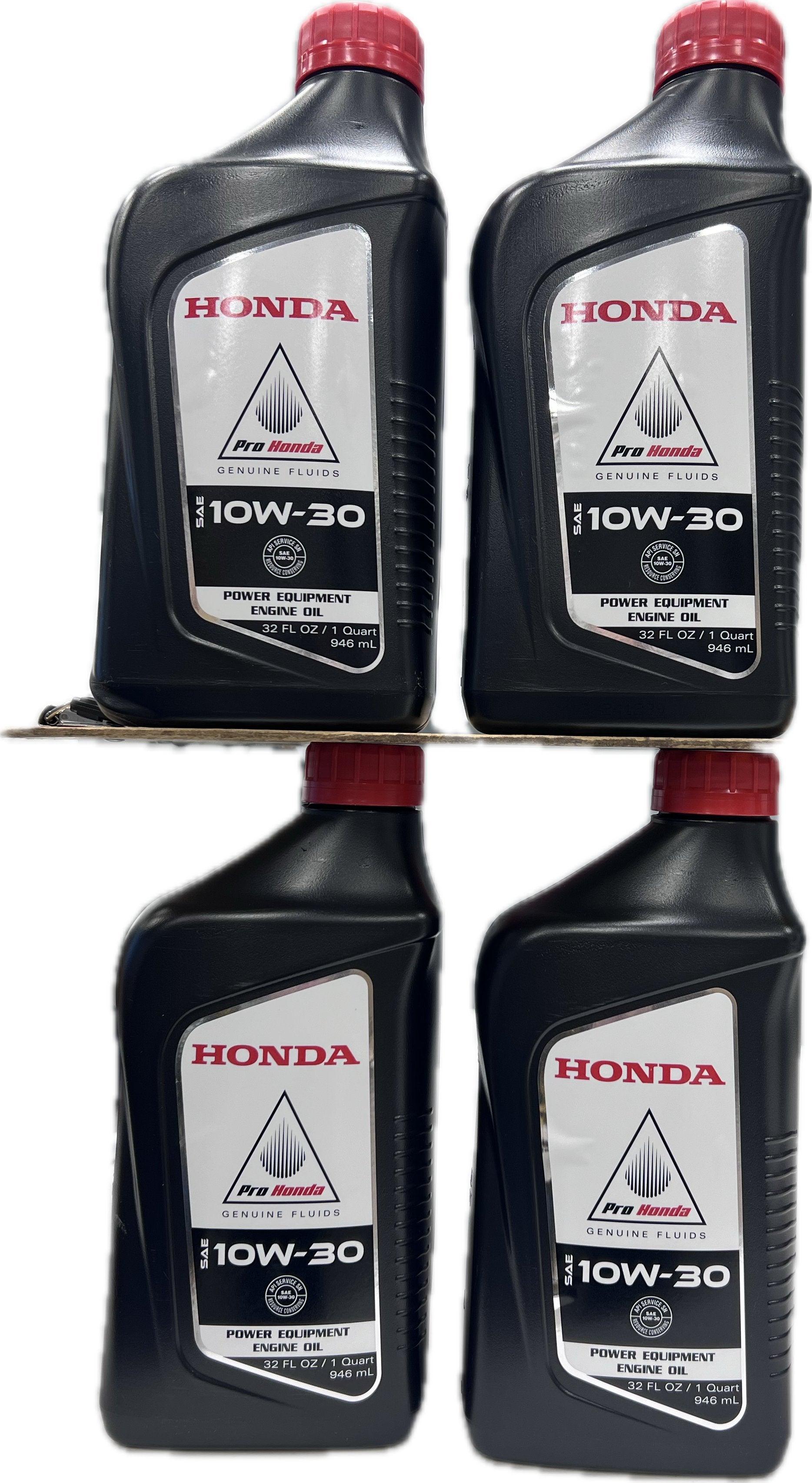 Honda Automotive Parts and Accessories Honda 10w/30 Engine Oil - 1 Quart 4-Pack 08207-10W30 X4 Jorgensen Powersports