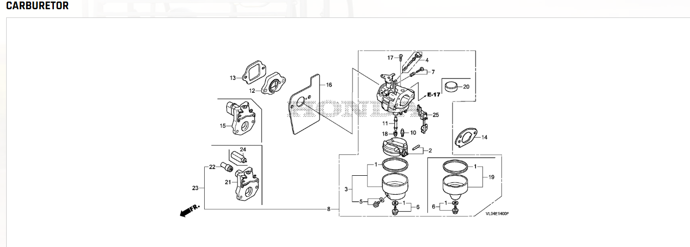 Honda Carburetor 16100-Z8B-901 Honda