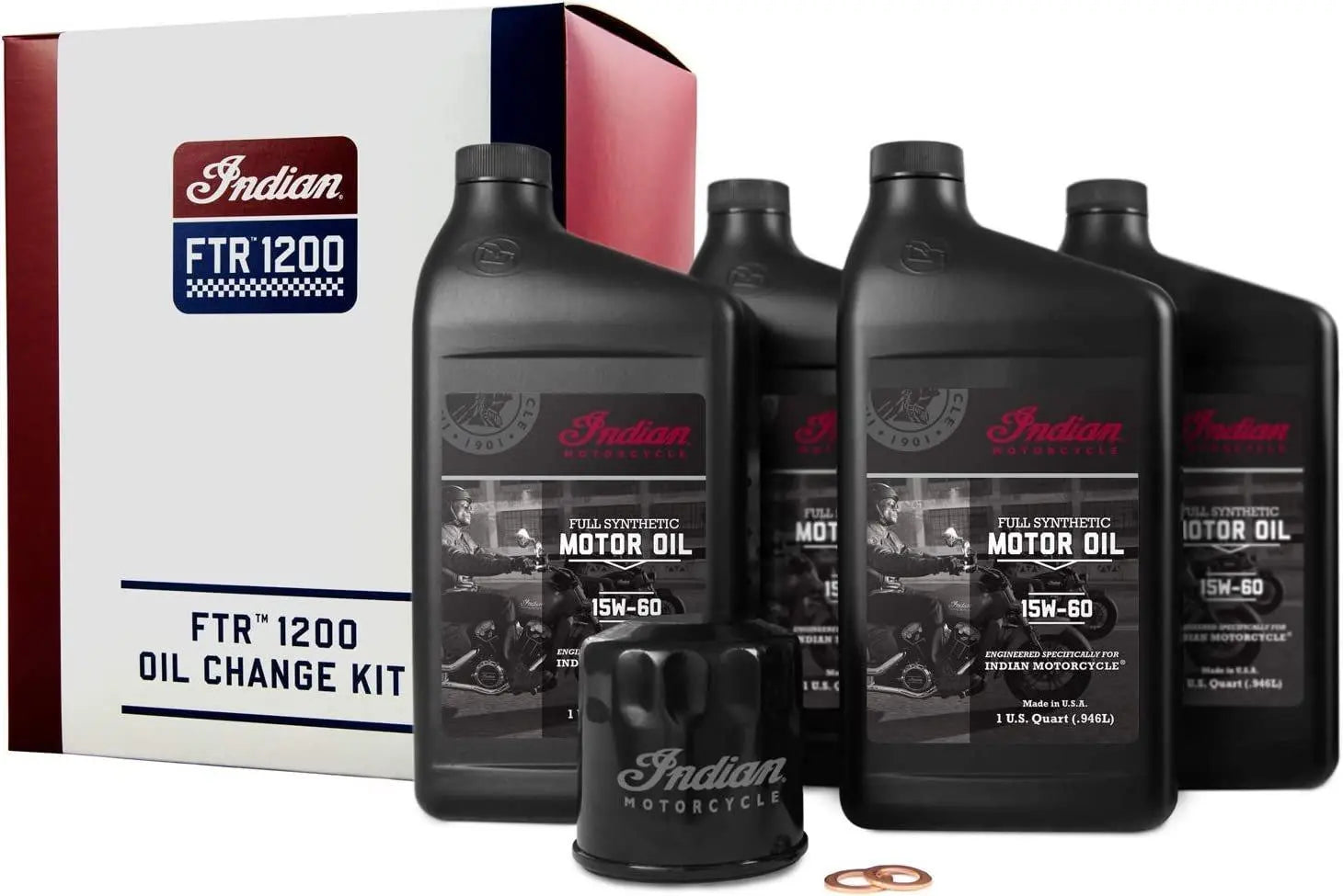 Indian Motorcycle Oil Change Kit 15w/60 - 4 Quarts Indian Motorcycle