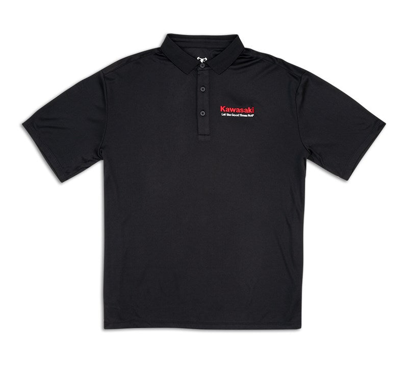 Kawasaki Apparel Kawasaki Logo Performance Polo k004-2699-bklg Jorgensen Powersports