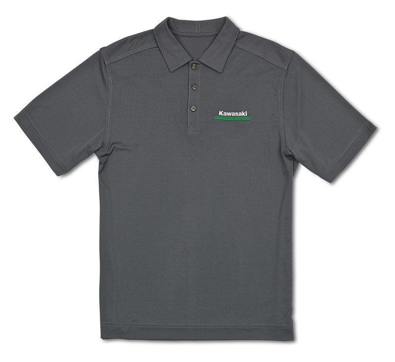 Kawasaki Apparel Small Kawasaki Drytec Polo K0092689GYSM Jorgensen Powersports