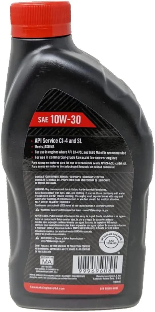Kawasaki 4 Cycle Engine Oil 10w/30 6-Pack Kawasaki