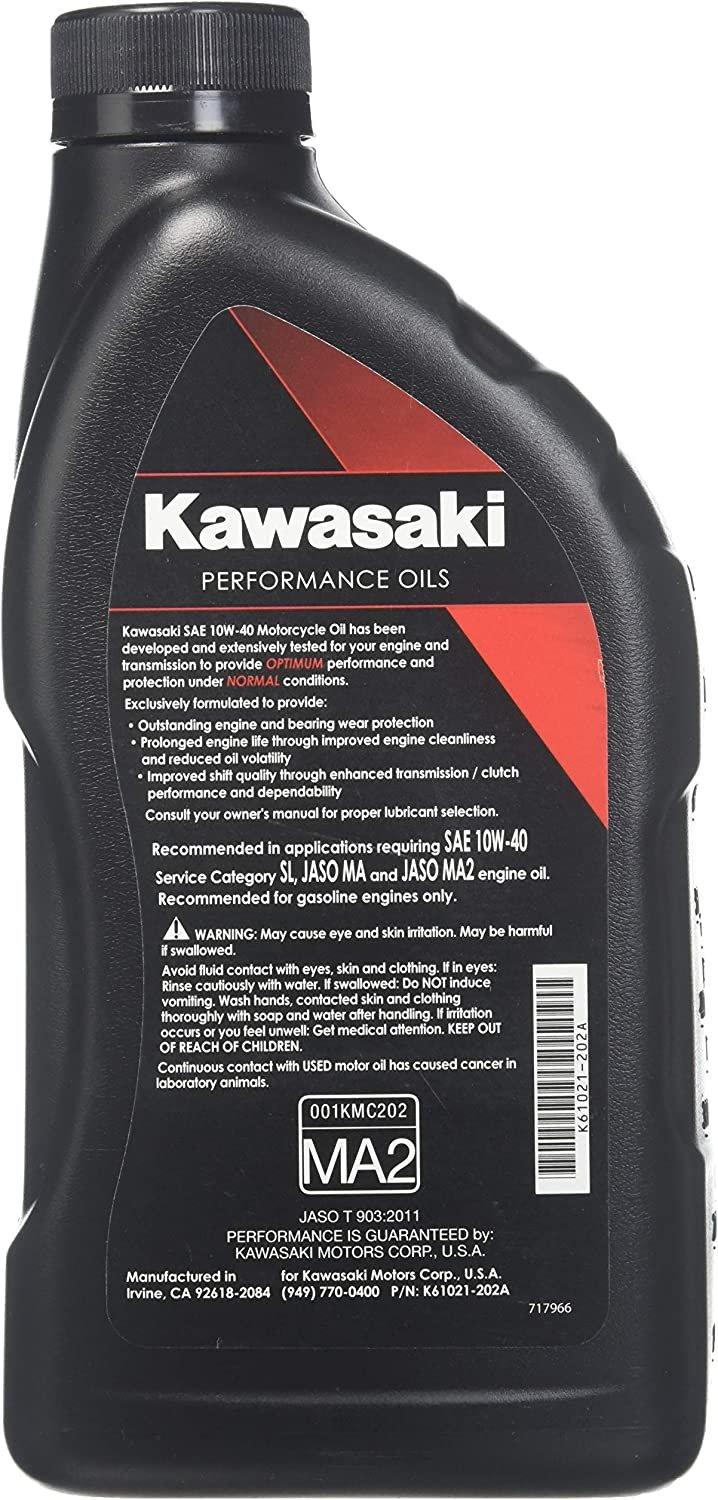 Kawasaki Automotive Parts and Accessories Kawasaki 4-Stroke Oil 10w/40 - 1 Quart K61021-202A 820610212026 Jorgensen Powersports