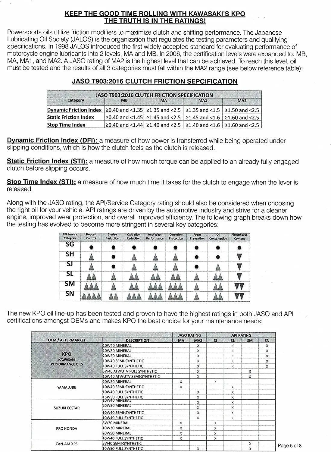 Kawasaki KPO 4-Stroke Oil 10w/40 - 1 Gallon Kawasaki