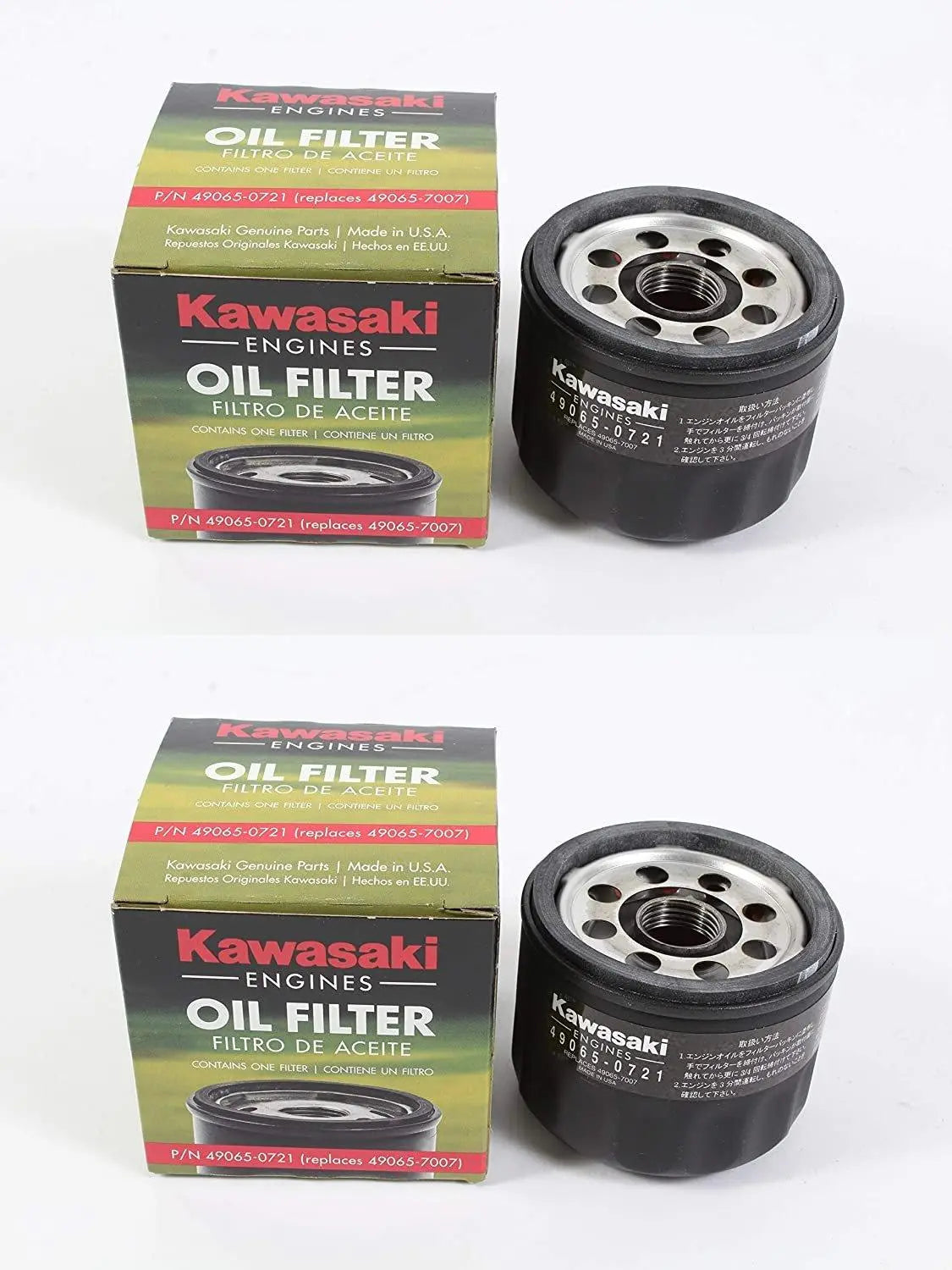 Kawasaki Oil Filter 2-Pack 49065-0721 Kawasaki