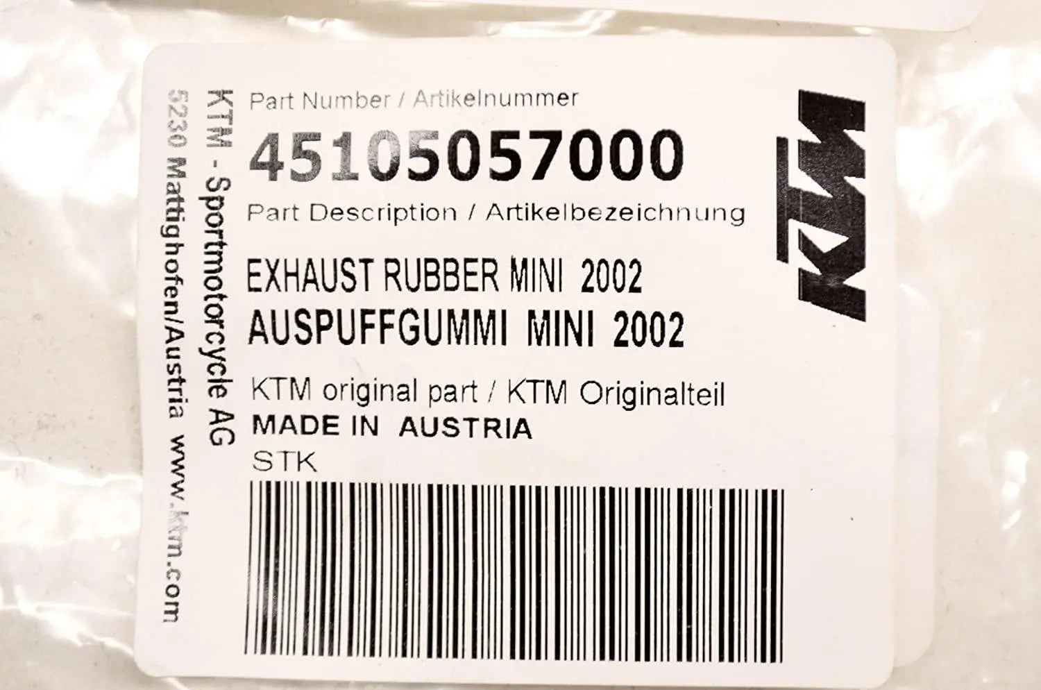 KTM Exhaust Rubber KTM