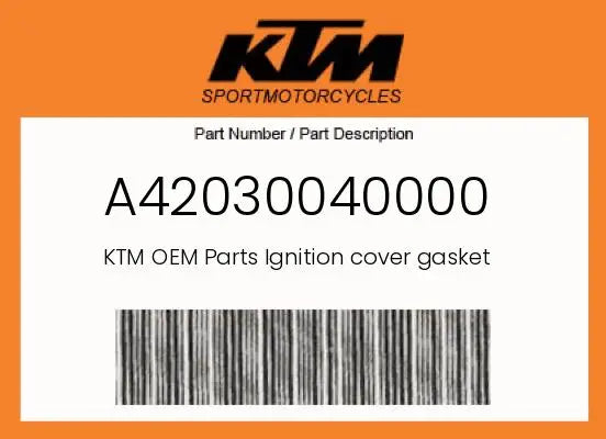 KTM Automotive Parts and Accessories KTM Ignition Cover Gasket A42030040000 Jorgensen Powersports