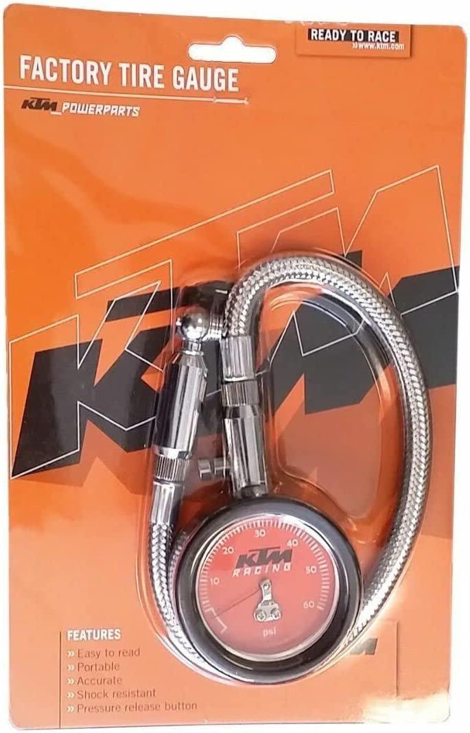 KTM Automotive Parts and Accessories KTM Large Tire Pressure Gauge U6951099 Jorgensen Powersports