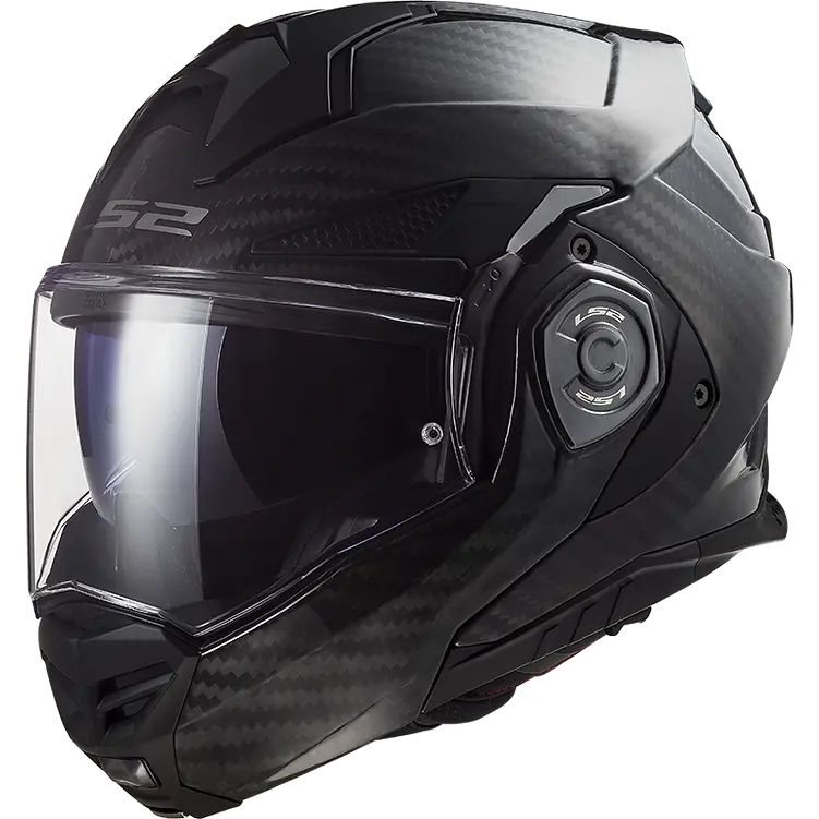 LS2 helmet Black / Small LS2 Advant X Carbon Solid Modular Motorcycle Helmet W/ SunShield 901-2012 6923221177648 Jorgensen Powersports