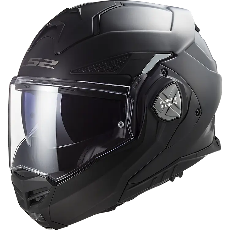 LS2 helmet Black / Small LS2 Advant X Solid Modular Motorcycle Helmet W/ SunShield 901-1012 6923221177716 Jorgensen Powersports