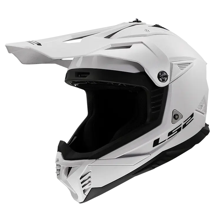 LS2 helmet White / Small LS2 Gate II Solid Full Face MX Motorcycle Helmet 708-1022 6942141715952 Jorgensen Powersports