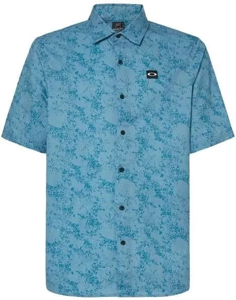 Oakley Apparel Blue / Small Oakley Sand Camo Button-Up FOAS404369-9TK-S 193517709051 Jorgensen Powersports