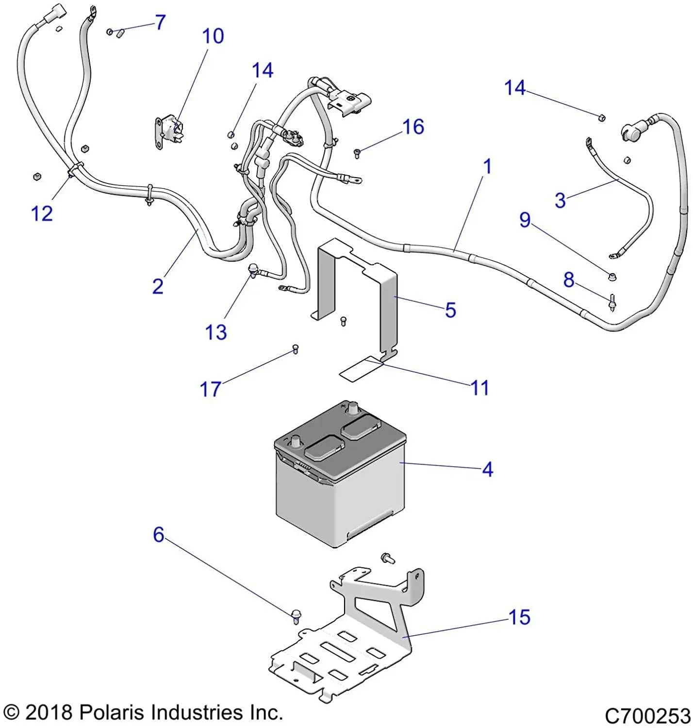 Polaris Battery 30 Amp Hour Type AGM 4014609 Polaris