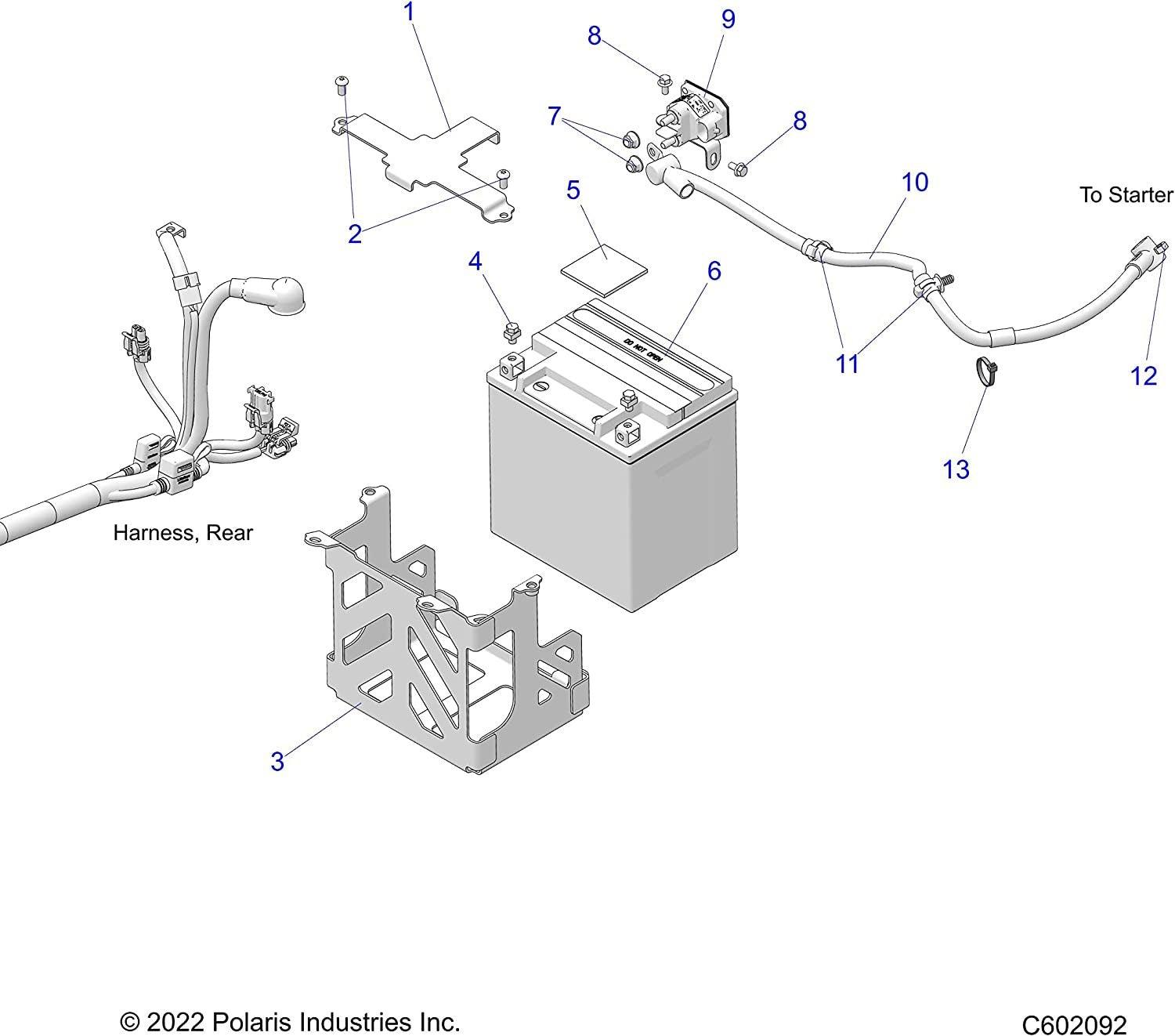 Polaris Automotive Parts and Accessories Polaris Battery 30 Amp Hour Type AGM 4014609 4014609 M Jorgensen Powersports