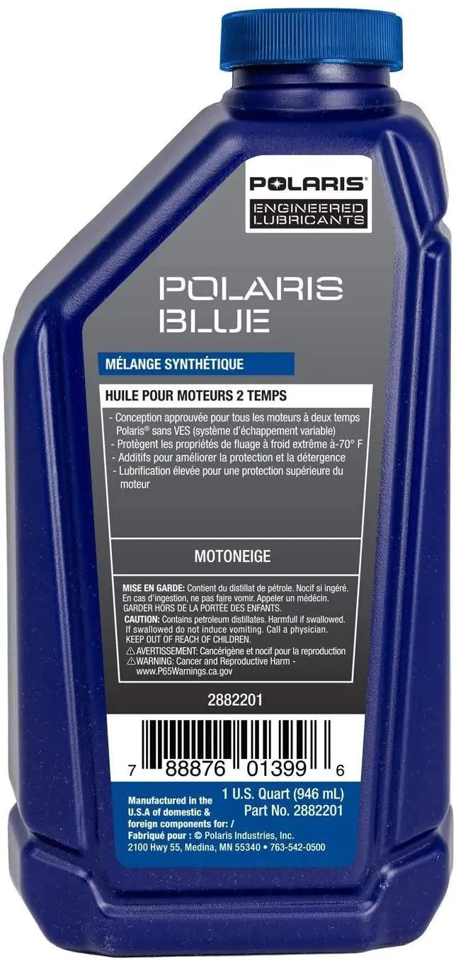 Polaris Blue Synthetic Blend 2-Cycle Oil - 1 Quart 2882201 Polaris