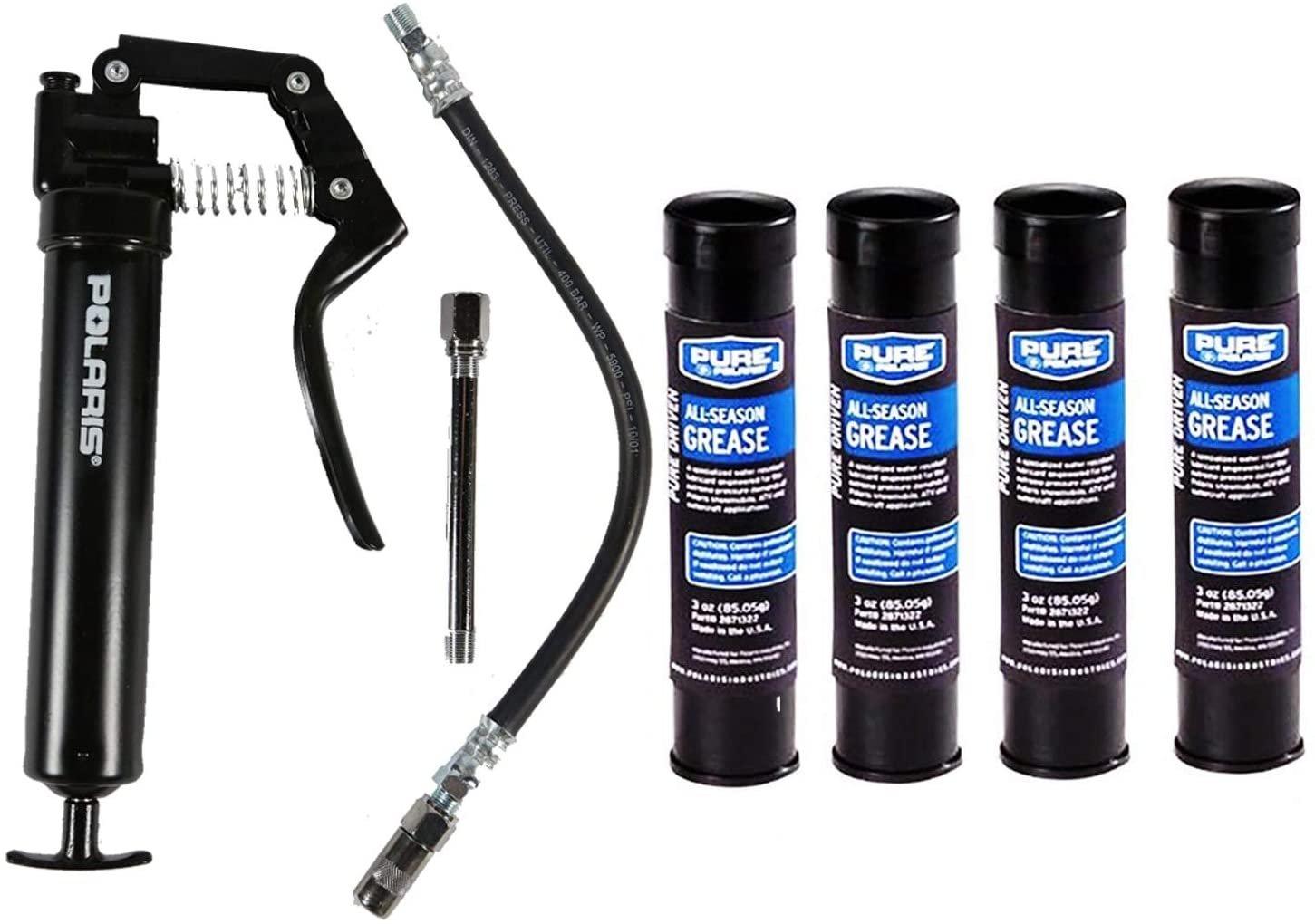 Polaris Automotive Parts and Accessories Polaris Grease Gun and Grease Kit 2871322 x4 2871312 737069407951 Jorgensen Powersports