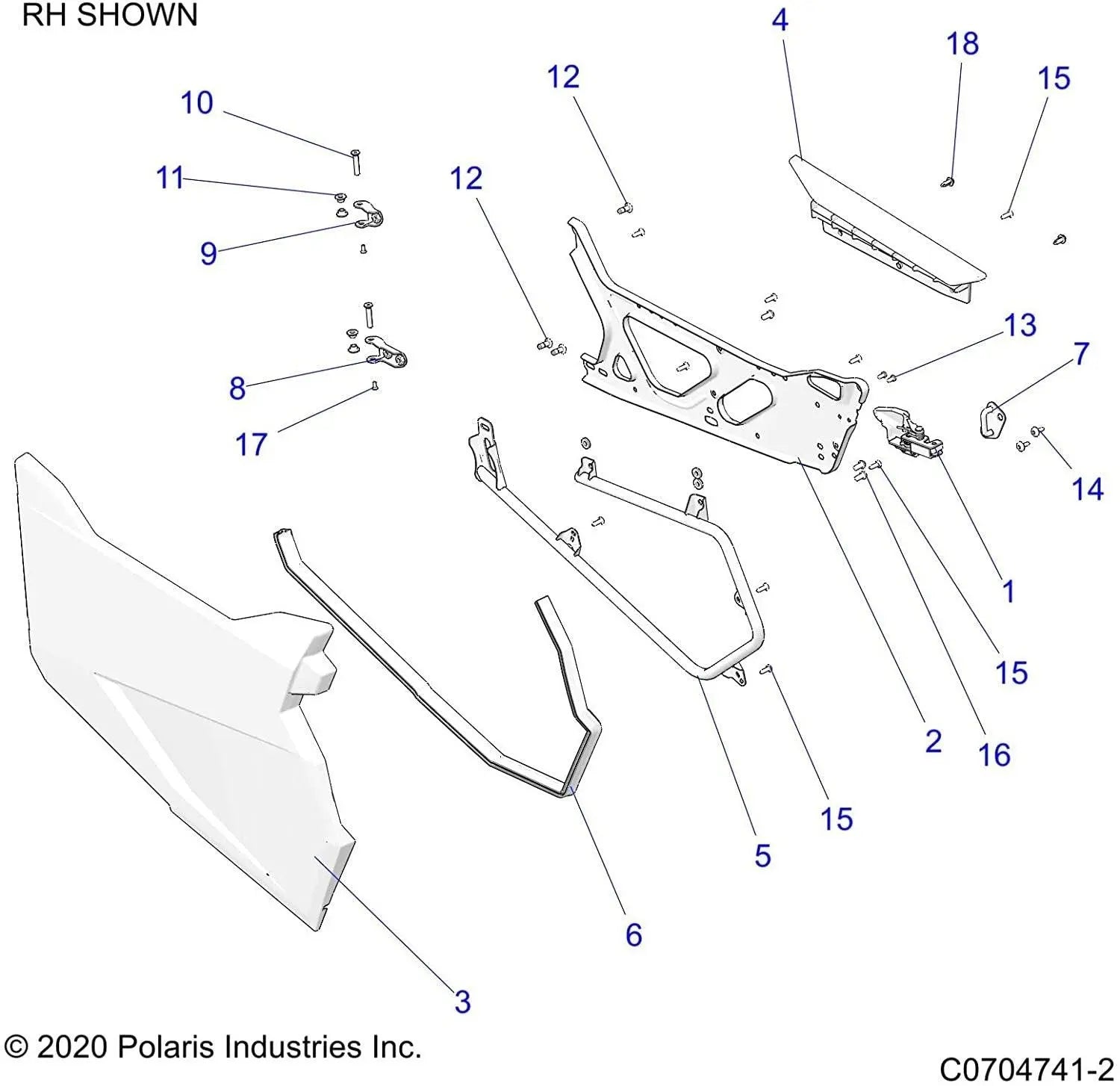 Polaris Left Hand Door Latch Assembly Polaris