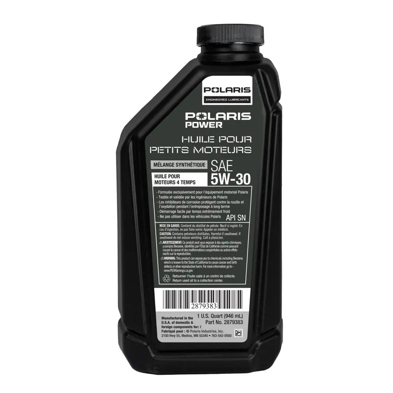 Polaris Automotive Parts and Accessories Polaris Power Small Engine Oil (1 Quart) 2879383 2879383 00194722413016 Jorgensen Powersports