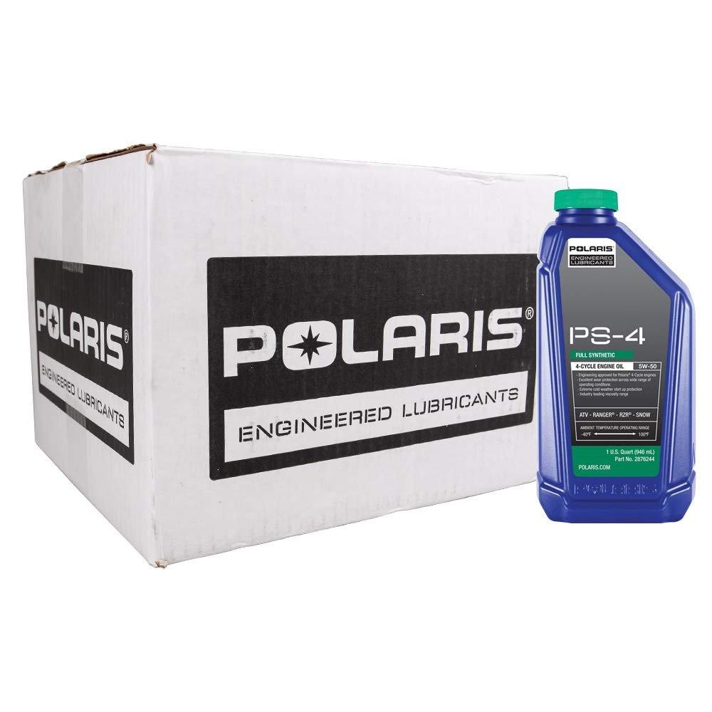Polaris Automotive Parts and Accessories Polaris PS-4 Full Synthetic Oil - 1 Quart 12-Pack 2876244 X12 Jorgensen Powersports