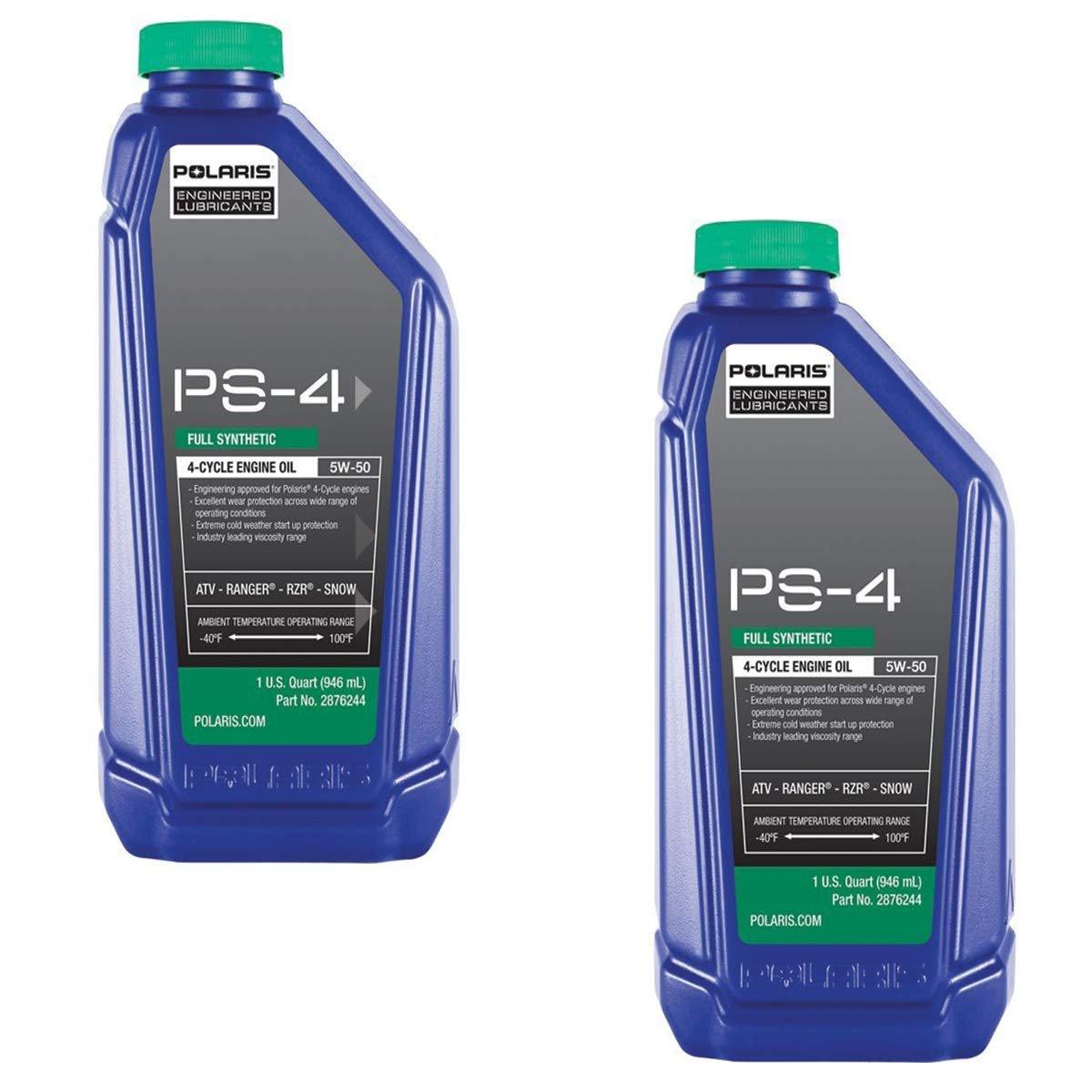 Polaris Automotive Parts and Accessories Polaris PS4 Synthetic Oil - 1 Quart 2-Pack 2876244 X2 Jorgensen Powersports