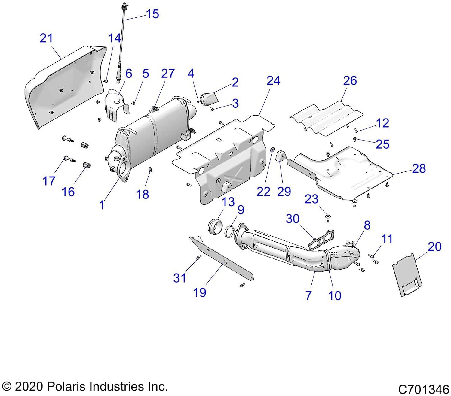 Polaris Automotive Parts and Accessories Polaris Spark Arrestor 1262390 00194722524224 Jorgensen Powersports
